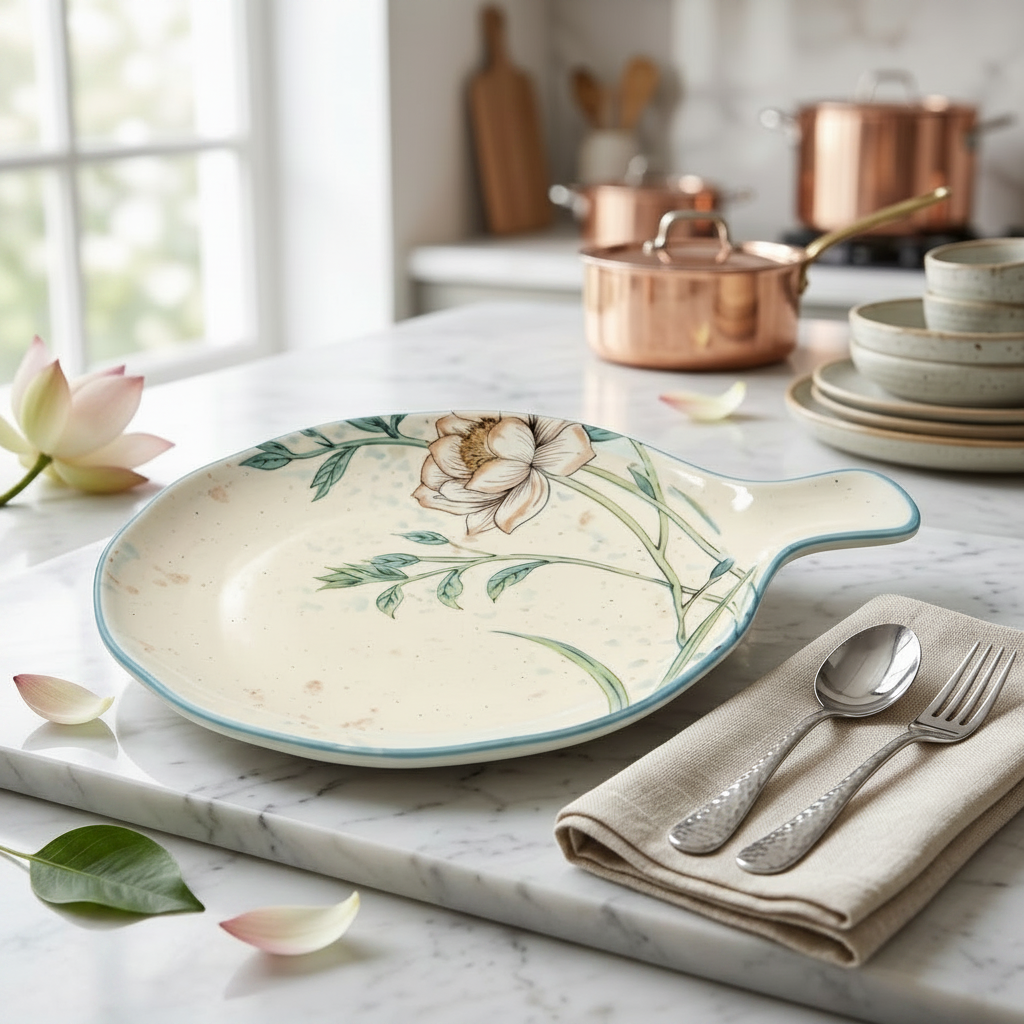 BR2007 Magnolia 9"Rd Plater W-H 8-48c