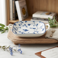 BR2009 Blue Peony 9"Sqr Dish W-H 8-48c