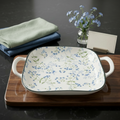 BR2010 Blue Myosotis 9"Sqr Dish W-H8-48c