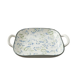BR2010 Blue Myosotis 9"Sqr Dish W-H8-48c