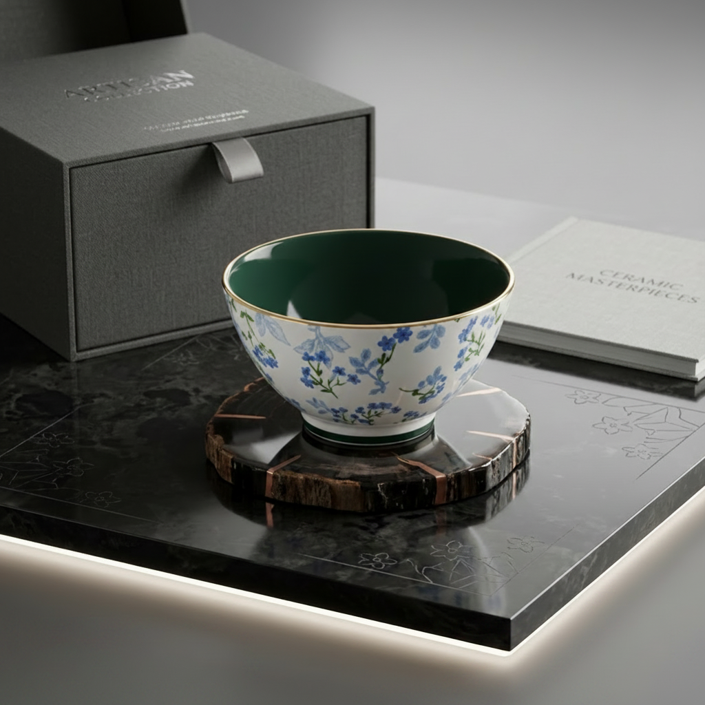 BR2014 Blue Myosotis 4.5"Rd Bowl 10-80c