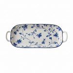 BR2017 Blue Peony 14"Oval Dish W-H 5-15c