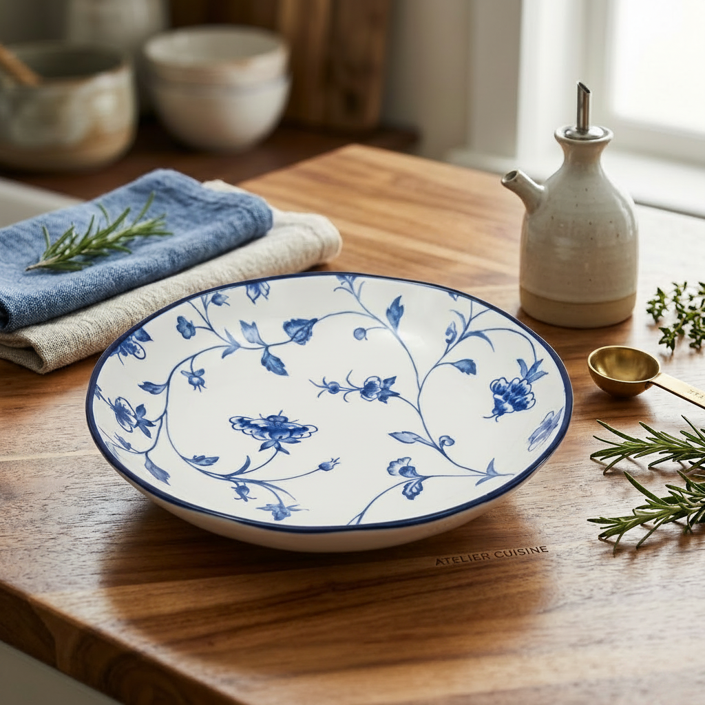 BR2021 Blue Peony 8"Soup Plate 8-48c
