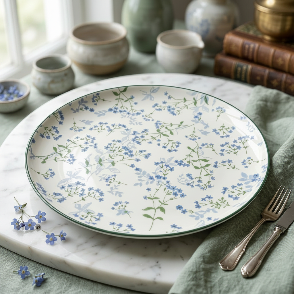 BR2030 BlueMyosotis 10.5"DinerPlate4-12c