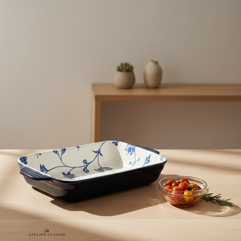 BR2037 Blue Peony 11"Baking Dish 16c