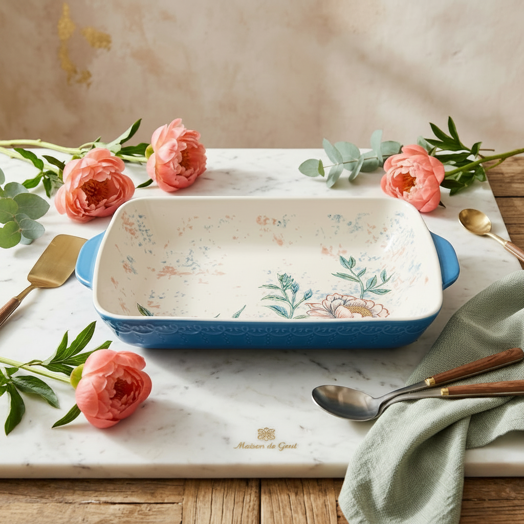 BR2039 Magnolia 11"Baking Dish 16c