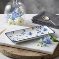BR2049 Blue Peony 10"Rect Dish 32c