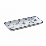 BR2049 Blue Peony 10"Rect Dish 32c