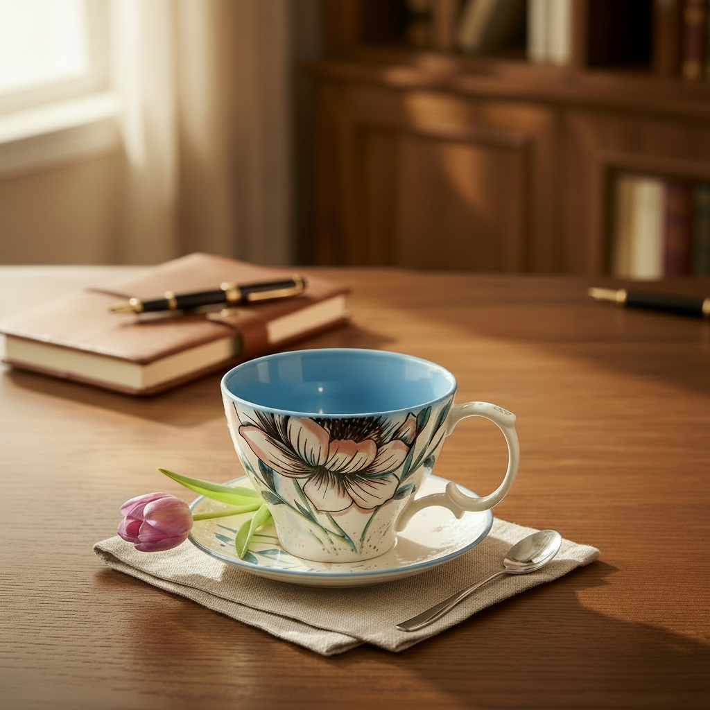 BR2055 Magnolia 2Pcs Cup Set 300ml 64c