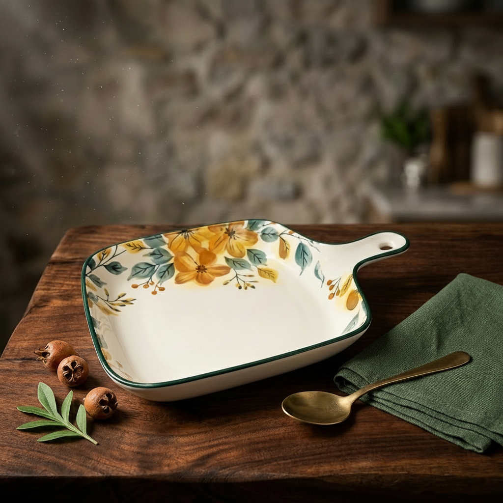 BR2056 V-Y Primrose 9"Square Plater W-H8-48c