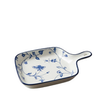 BR2057 Blue Peony 9"Sq Plater W-H 8-48c