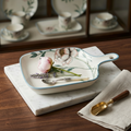 BR2059 Magnolia 9"Sq Plater W-H 8-48c
