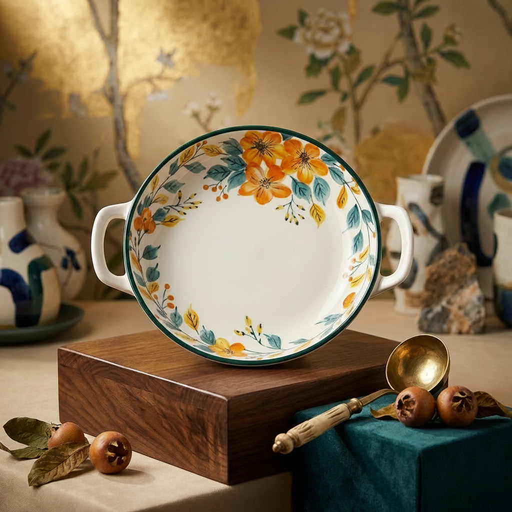BR2060 V-Y Primrose 9.75"Rd Dish W-H 36c