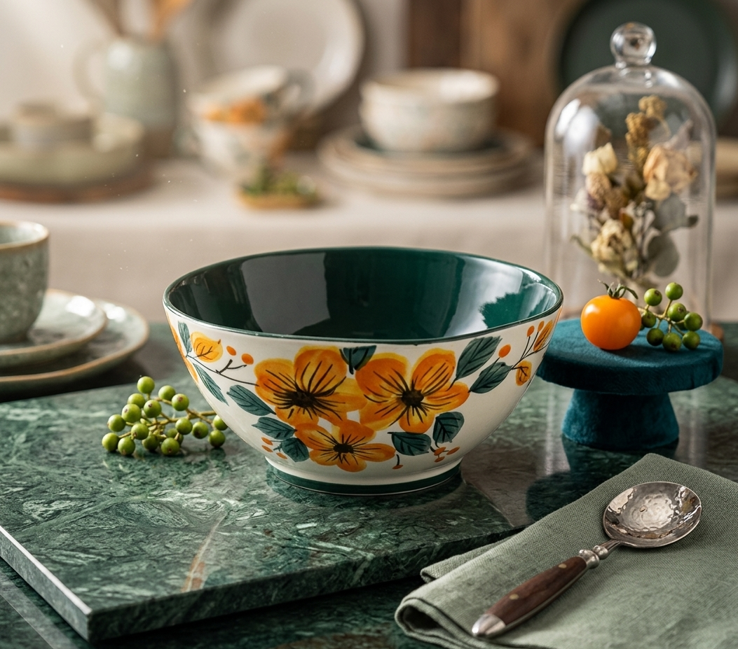 BR2068 V-Y Primrose 8"Rd Bowl 20c
