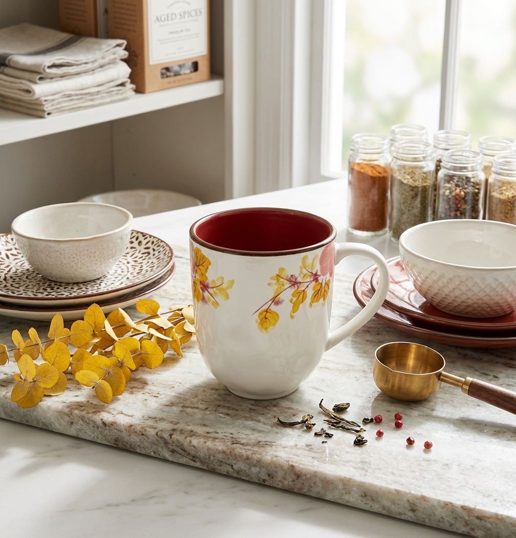 BR2072 Pink Floral 400ml Mug 36c