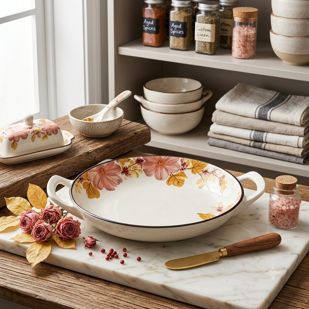BR2084 Pink Floral 9.75"Rd Dish W-H 36c