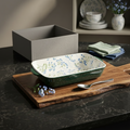 BR2034 Blue Myosotis 9"Baking Dish 24c