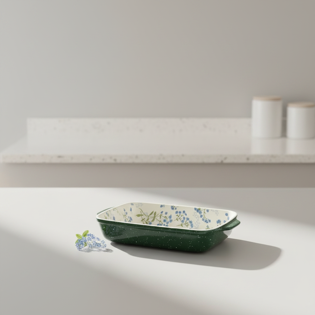 BR2038  Blue Myosotis 11"Baking Dish 16c