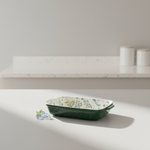 BR2038  Blue Myosotis 11"Baking Dish 16c