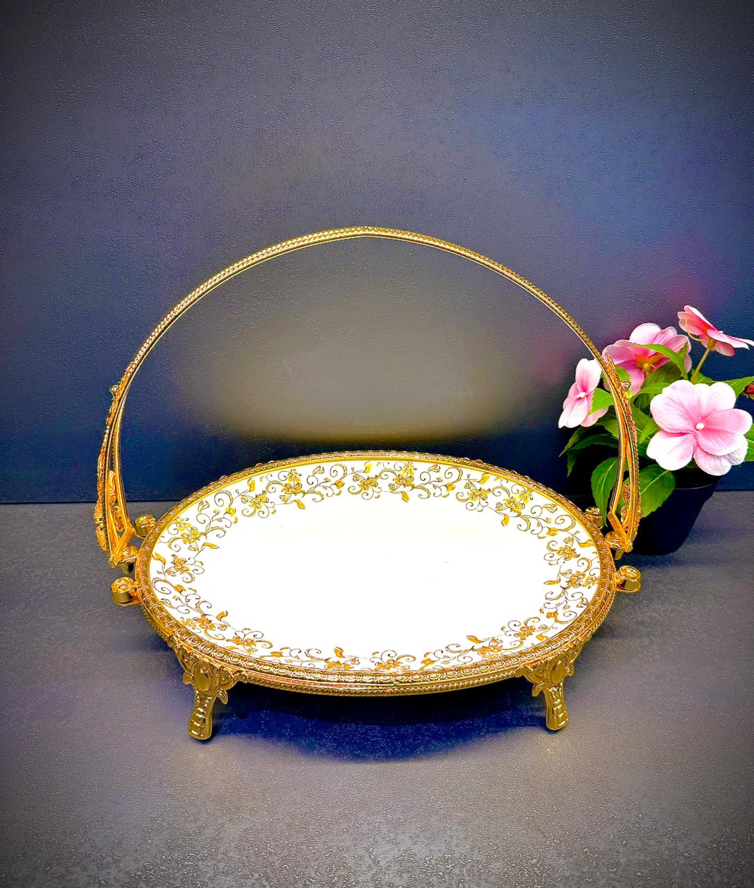 BR5035 Round Flate Basket Tray 8c