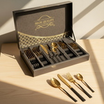 AG-1200GB Cutlery Set 24Pcs G+Black 12c