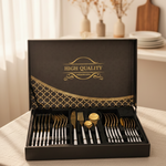 HB-A01-3W Cutlery Set 24Pcs G+White 12c