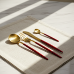GM-1800GR Spoon Set 4Pcs G+Red 120c