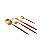 GM-1800GR Spoon Set 4Pcs G+Red 120c