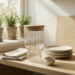 RXG-026 Glass With Straw 450ml 98c