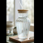RXG-028 Glass With Straw 450ml 98c