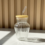 RXG-028 Glass With Straw 450ml 98c