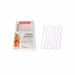 STR03 7Pcs Glass Straw Set 0.8x20cm 96c