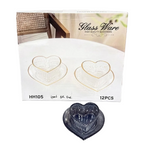 CG153 Heart-S 6Pcs Bwl&Dish Set B-Rim 8c