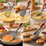 Danny Home 5Pcs Heat-Resistant Silicone Mini Baking & Cooking Utensils Set (20x5cm) DH3449