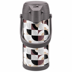 DayDays Premium Printed Stainless Steel Insulated Airpot Thermos Flask with Handle – 1.9L