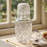 Danny Home Royal Vintage Crystal Glass Bedside Water Carafe Set - 600ml Capacity
