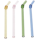 STR12 5Pcs Glass Straw Set 20cm 100c