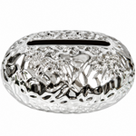 Elegant Hammered Silver Decorative Tissue Box