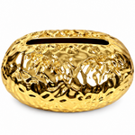 Elegant Hammered Gold Tissue Paper Dispenser
