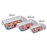 Danny Home " Multicolor Floral Stoneware Oven Fresh Baking Dish with Handles "