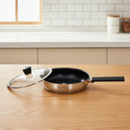 HP58 24cm SS Fry Pan With Glass Lid
