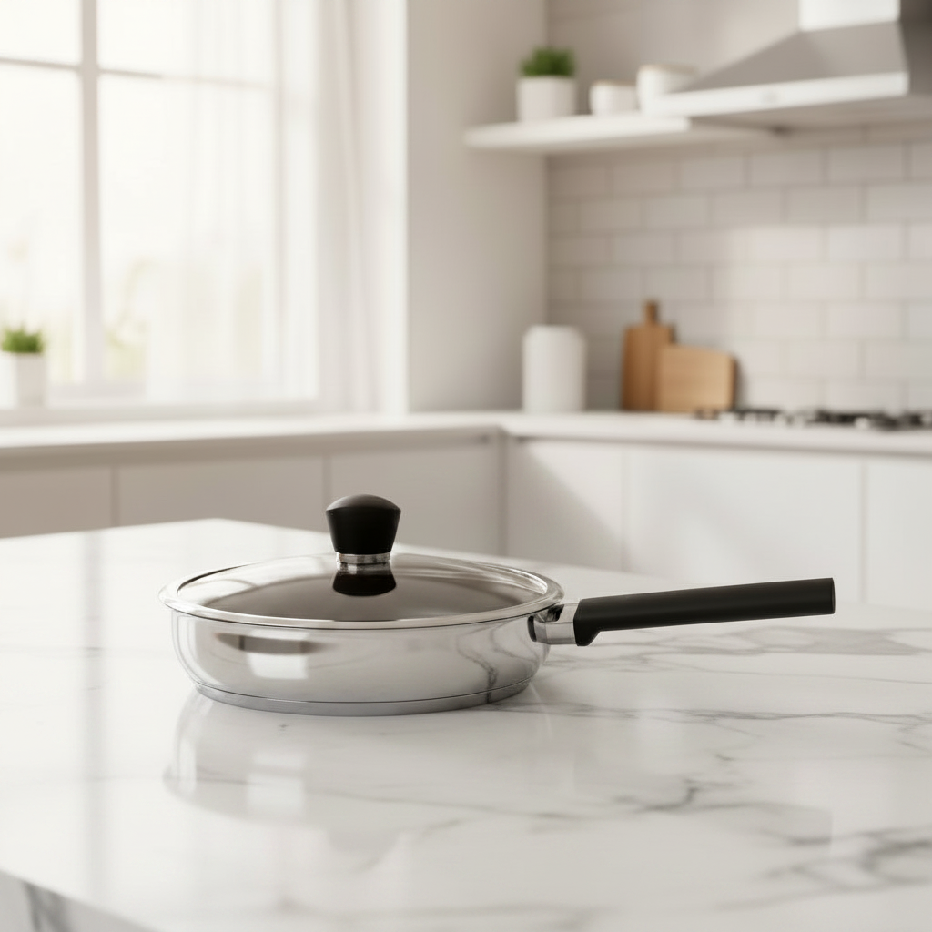 HP59 26cm SS Fry Pan With Glass Lid