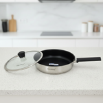 HP61 Fry Pan 30cm SS Fry Pan With Glass Lid
