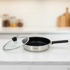 HP60 Fry Pan 28cm SS Fry Pan With Glass Lid