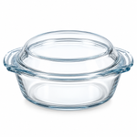 Danny Home Premium 700ml Round Borosilicate Glass Casserole Pot with Handled Glass Cover
