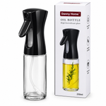Danny Home 200ml Leak-Proof Glass Cooking Oil Sprayer Mister for Salad, Air Frying & BBQ (Matte Black)