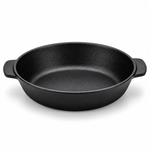 Danny Home Premium Matte Black Round Baking Dish with Handles