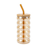 CG262 Glass With Straw Cup Amber