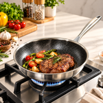 Premium Stainless Steel Frying Pan with Long Handle – 20cm
