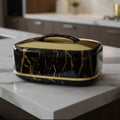 775ZG/G 5.5Ltr Rect Black+Gold Hot Pot 6c